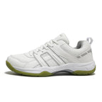 ASHION Pickleball Shoes for Men Tennis Racquetball Squash Shoes Sneakers for All Court Badminton Athletic Shoes White Green Size 45