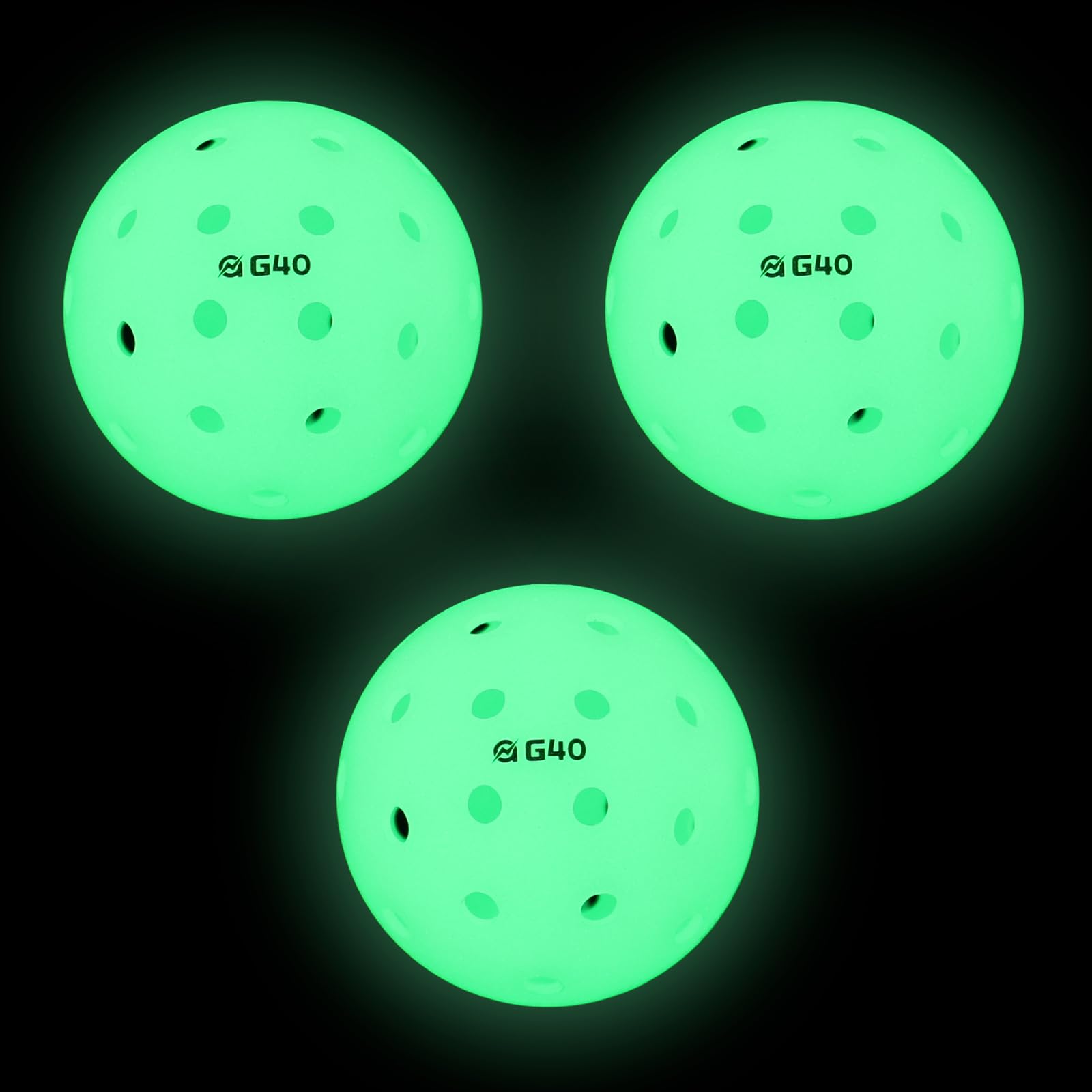A11N Luminous Pickleballs- USA Pickleball Approved Light Up Outdoor Pickleball Balls High Visibility for Nighttime Durable and Funny Pickleball 3 Packs