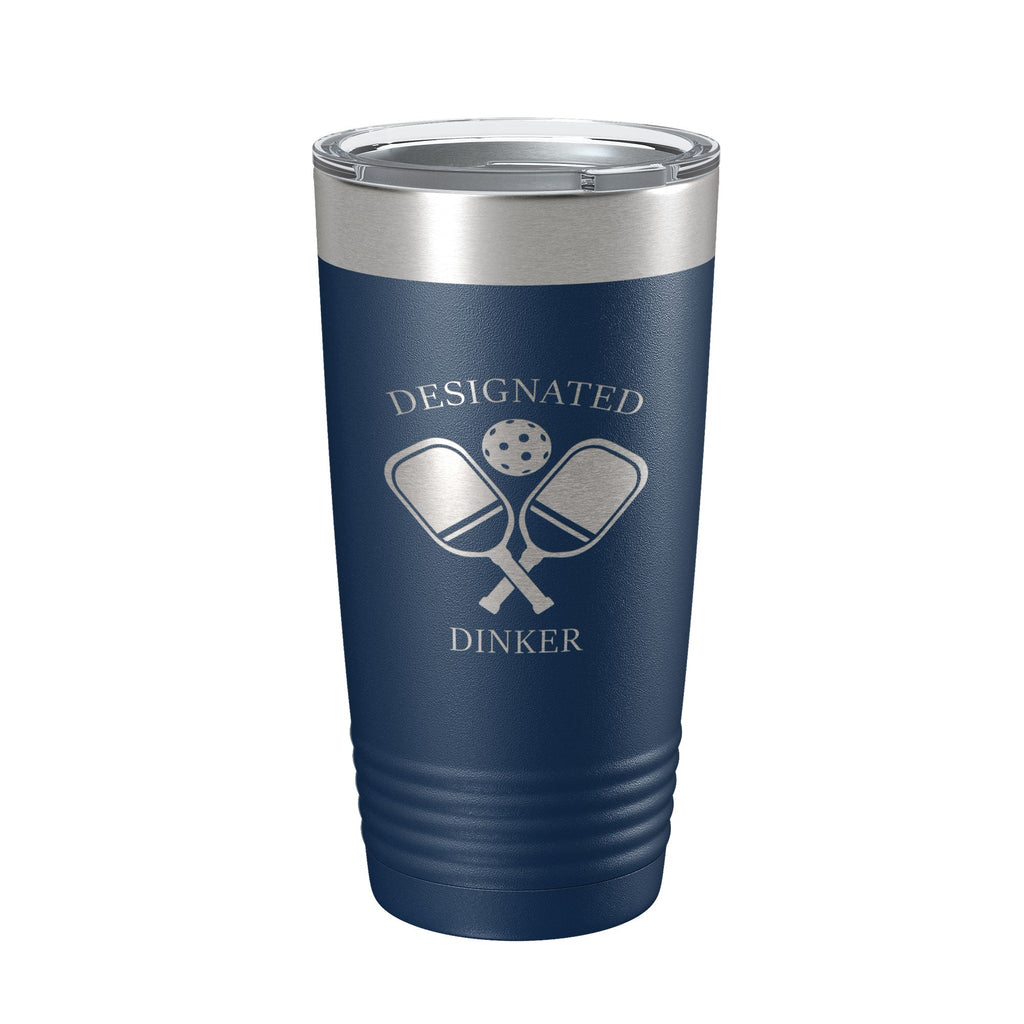 Pickleball Tumbler Designated Dinker Travel Mug Funny Pickle Ball Insulated Laser Engraved Coffee Cup Gift 20 oz-2