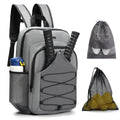 Pickleball Backpack with Ventilated Racket Compartments Gray