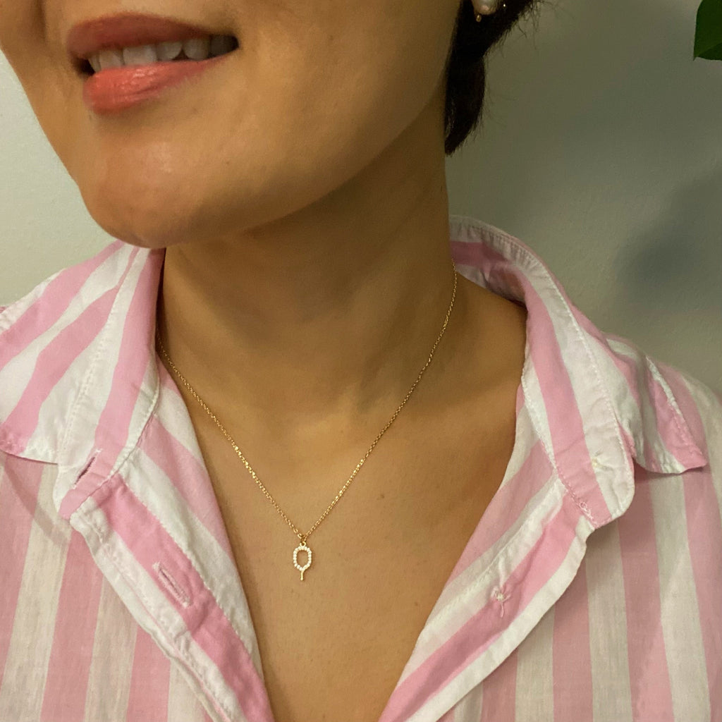 Club Pickleball Dainty Necklace-3