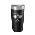 Pickleball Tumbler Designated Dinker Travel Mug Funny Pickle Ball Insulated Laser Engraved Coffee Cup Gift 20 oz-0