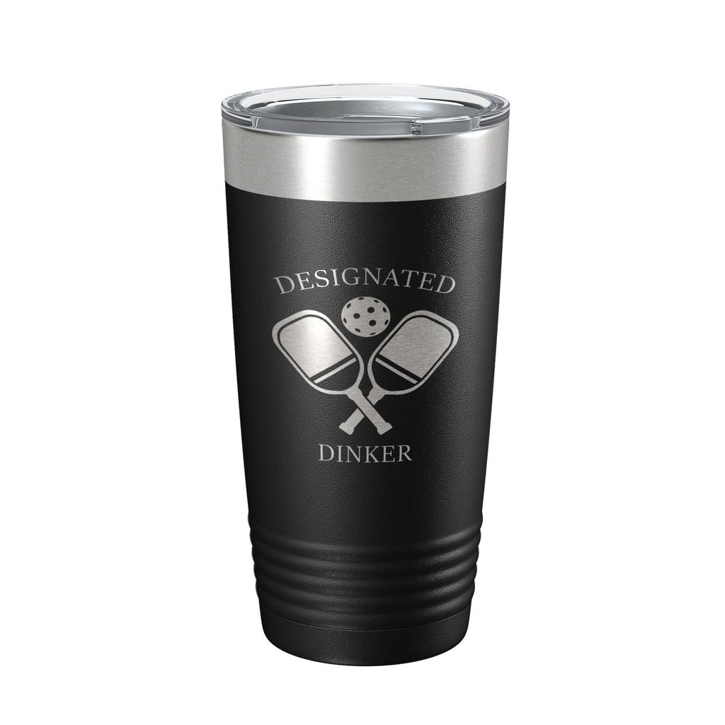 Pickleball Tumbler Designated Dinker Travel Mug Funny Pickle Ball Insulated Laser Engraved Coffee Cup Gift 20 oz-5