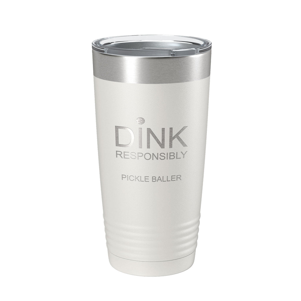 Pickleball Tumbler Dink Responsibly Travel Mug Gift Insulated Laser Engraved Coffee Cup 20 oz-1