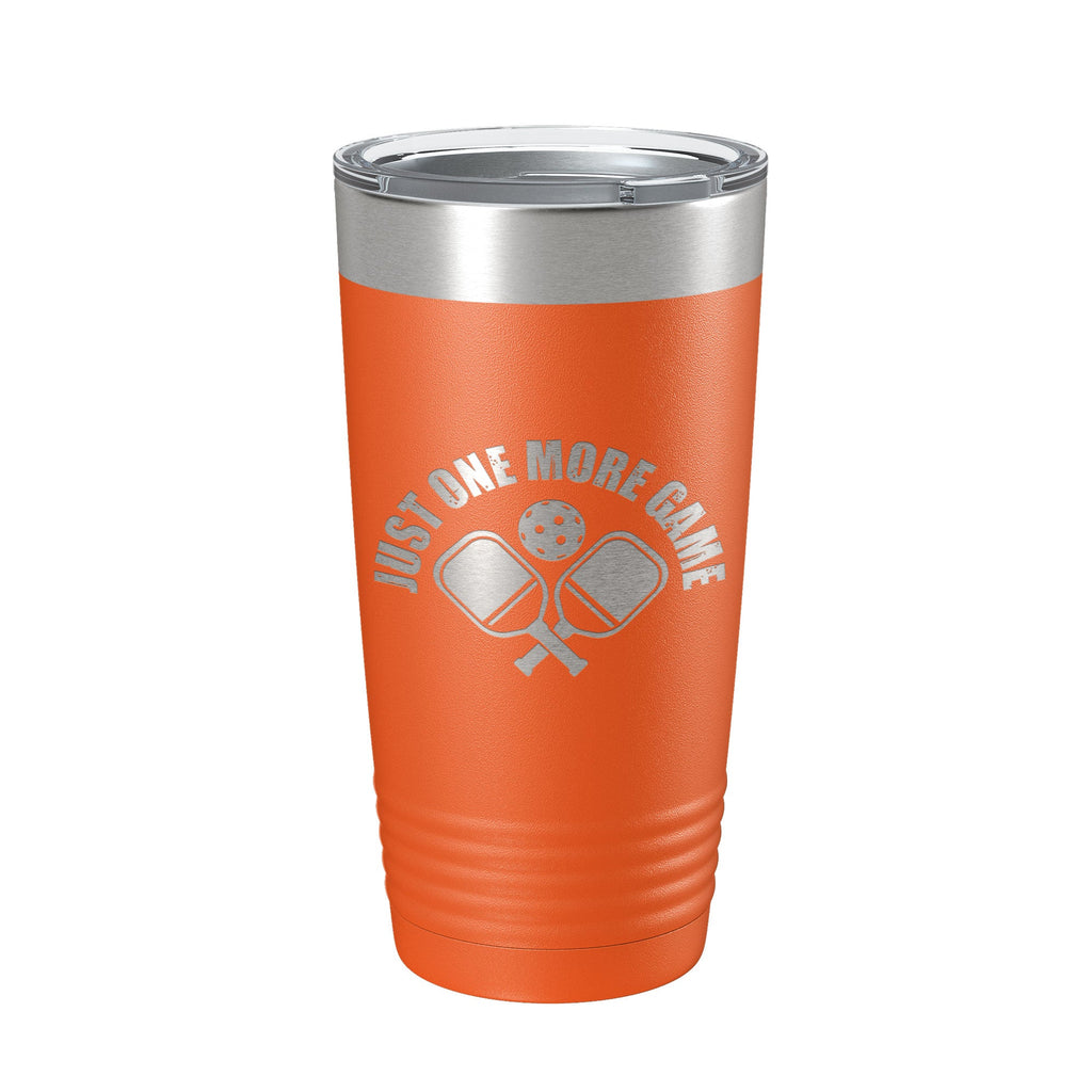 Pickleball Just One More Game Tumbler Travel Mug Gift Insulated Laser Engraved Coffee Cup 20 oz-4