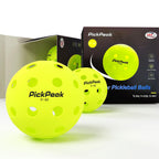 PickPeak Pickleball Balls USAPA Approved pickleballs 4 Pack|12 Pack Outdoor pickball Balls P-40 40 Holes Yellow
