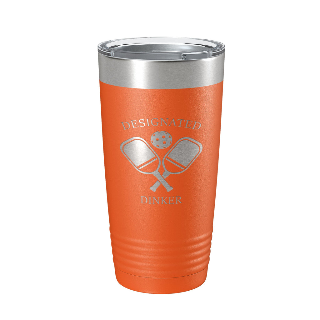 Pickleball Tumbler Designated Dinker Travel Mug Funny Pickle Ball Insulated Laser Engraved Coffee Cup Gift 20 oz-4