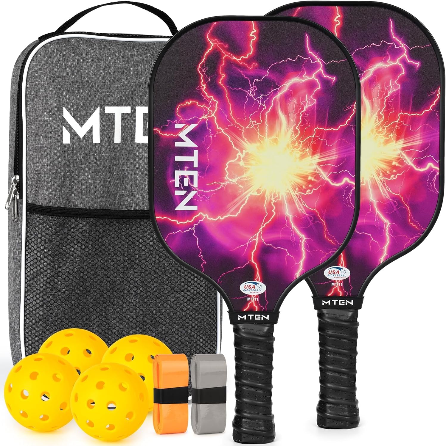Pickleball Paddles USAPA Approved Pickleball Paddles Set of 2 Lightweight Fiberglass Pickleball Set with 2 Pickleball Rackets4 Pickleball Balls1Carry Bag Pickleball Set for Beginners & Pros