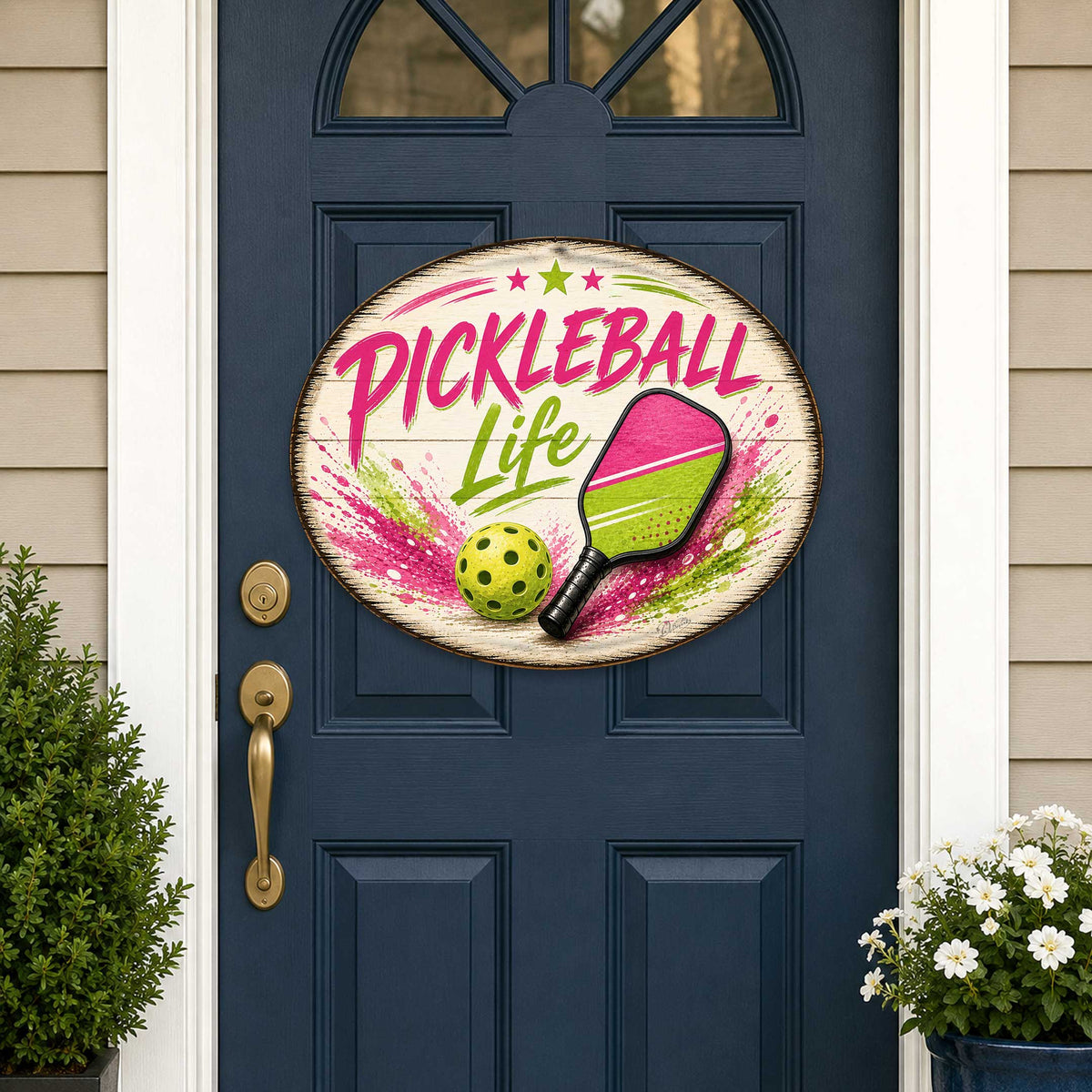 Pickleball Life Wall Decor – Rustic Pickleball Sports Sign – 22x18 Wall Art by G. Debrekht - 8652880H-3
