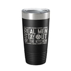 Pickleball Tumbler Real Men Stay Out Of The Kitchen Travel Mug Insulated Laser Engraved Coffee Cup Funny Pickle Ball Gift 20 oz-0