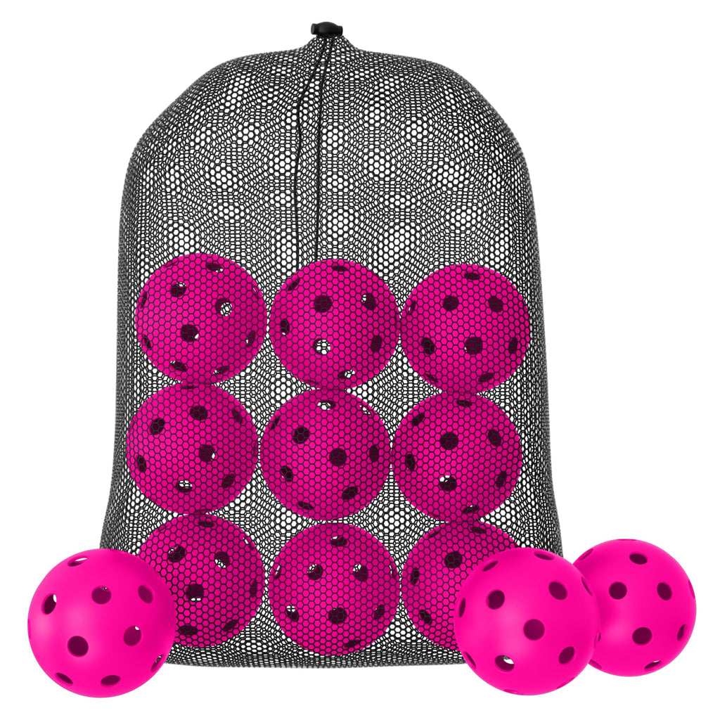 Great Call Athletics | Indoor Pickleballs USA Pickleball Approved Official 26 Hole Balls Pickle Sports Balls Tournament Pack (12 Pack Pink)