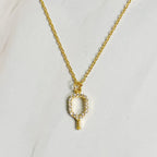 Club Pickleball Dainty Necklace-1
