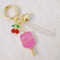 Pickleball Cherry Bag Charm – Sweet Sporty Accessory with Paddle and Cherry Charms-0