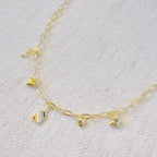 Pickleball Play Charm Necklace – Gold Chain with Playful Pickleball-Inspired Charms-1