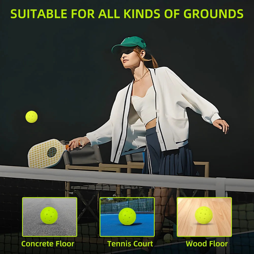 74mm Outdoor Pickleballs (12-Pack)