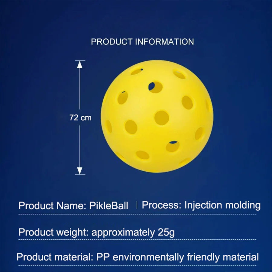 3/6/12pcs Indoor Pickleball Balls 26 Holes Colorful and Durable Pickleballs 72mm Training Ball Practice Competition Pickleball