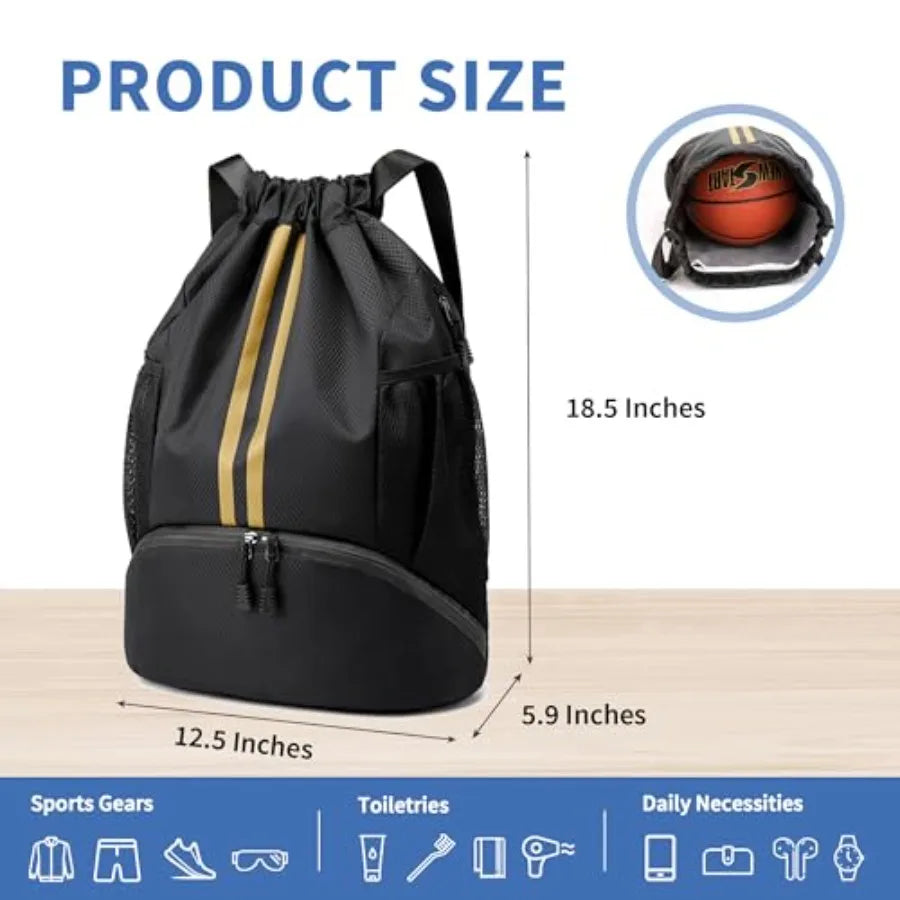 Pickleball Drawstring Gym Bag