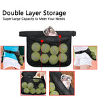 Adjustable Tennis Ball Band Holder Pickleball Golf Waist Pouch, Multifunctional Mesh Waist Hip Bag Carrier for Sports