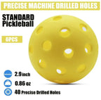 Pickleball Balls w/ Mesh Bag (6-Pack)