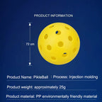 3/6/12pcs Indoor Pickleball Balls 26 Holes Colorful and Durable Pickleballs 72mm Training Ball Practice Competition Pickleball