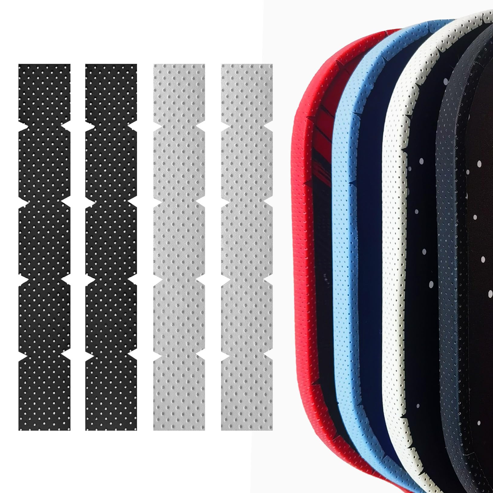 Joovon Pickleball Paddle Edge Guard Tape - Protect and Enhance Your Pickleball Paddle with Court Tape4pcs Pickleball Edge Guard Tape20/23/26mm Width Protective Tapes (2 Black + 2 White Width 23mm)