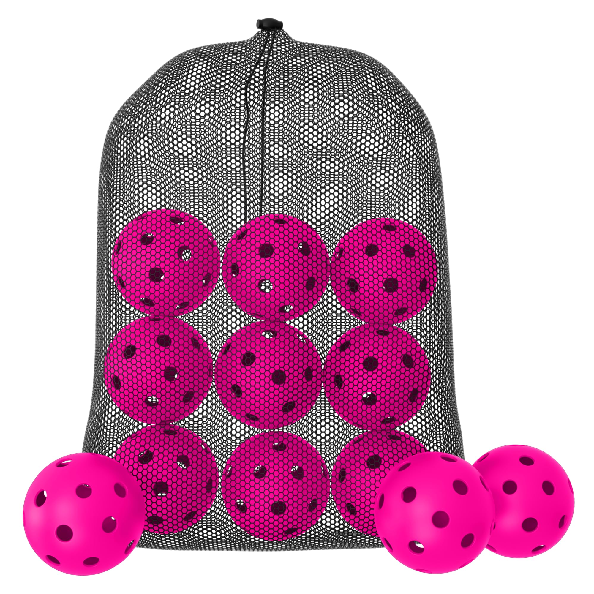 Great Call Athletics | Indoor Pickleballs USA Pickleball Approved Official 26 Hole Balls Pickle Sports Balls Tournament Pack (12 Pack Pink)