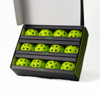 SPIKOPOLL SPI-40 Outdoor Pickleball Balls with 40 Holes 12 Pack of Fluorescent Green Balls High Elasticity and Durability Pickleball Balls USA Pickleball Approved Standard Size and Weights