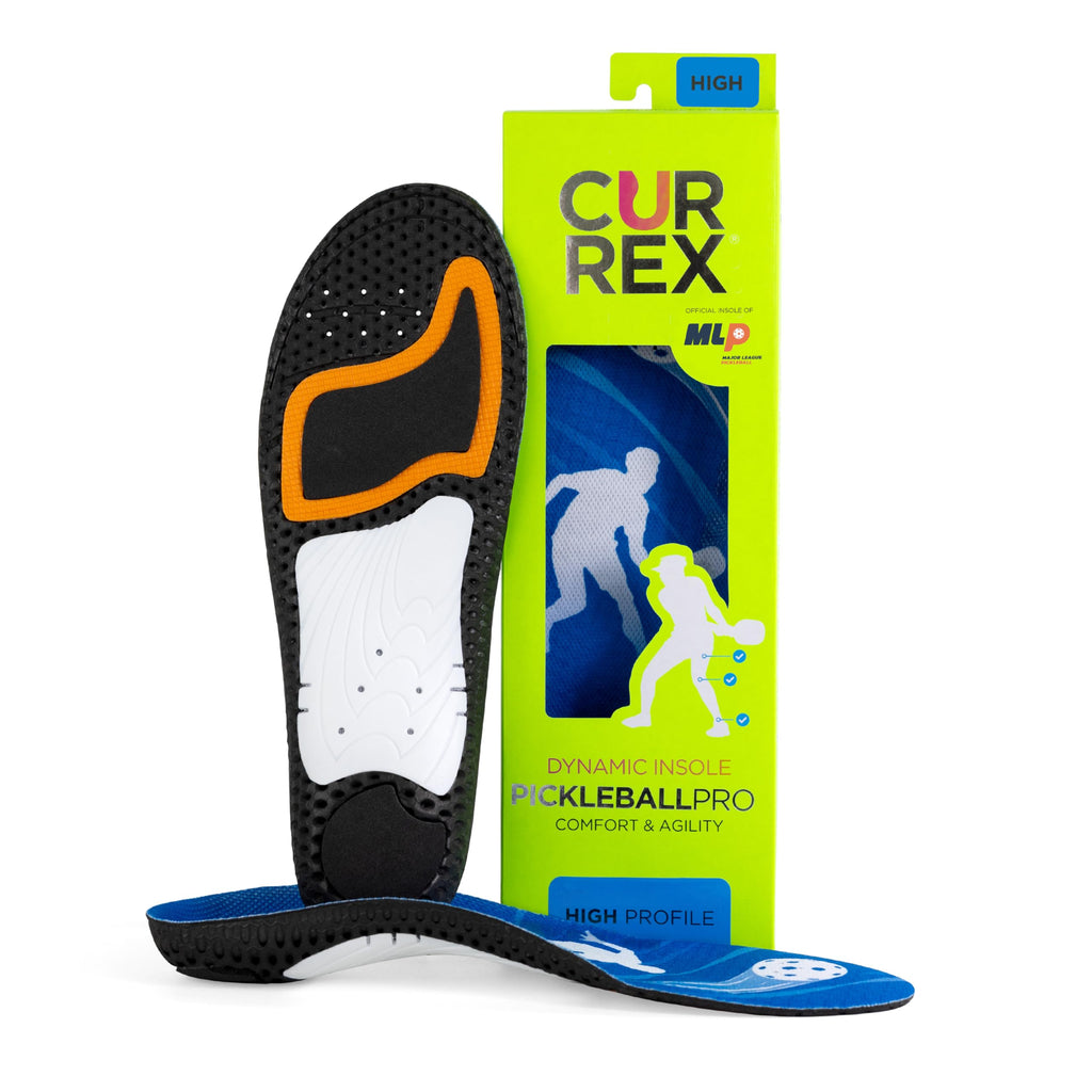 CURREX PICKLEBALLPRO Insoles for Pickleball Shoes – Arch Support Inserts w/Super Grip Surface & Premium Heel Cushioning Helps Improve Foot Stability – for Men & Women– High Arch Small