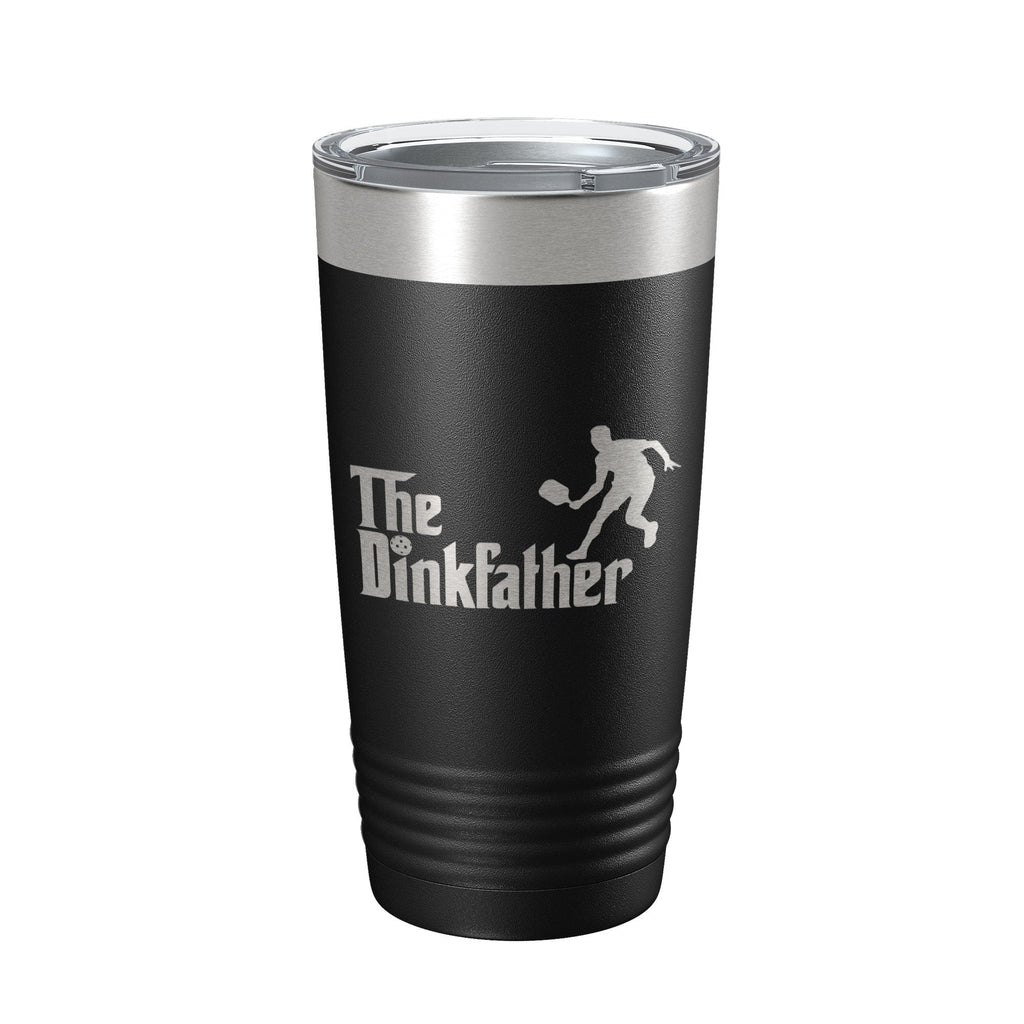 The Dinkfather Tumbler Funny Pickleball Travel Mug Insulated Laser Engraved Coffee Cup Pickle Ball Gift 20 oz-0